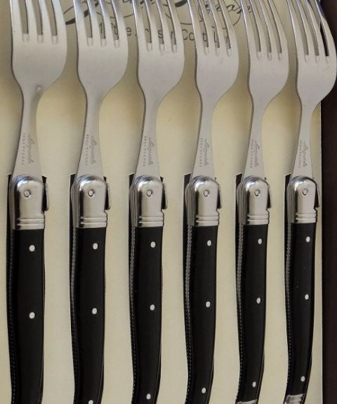 table forks laguiole set 6 gift boxed