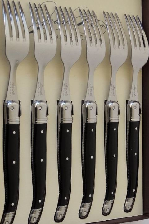 table forks laguiole set 6 gift boxed