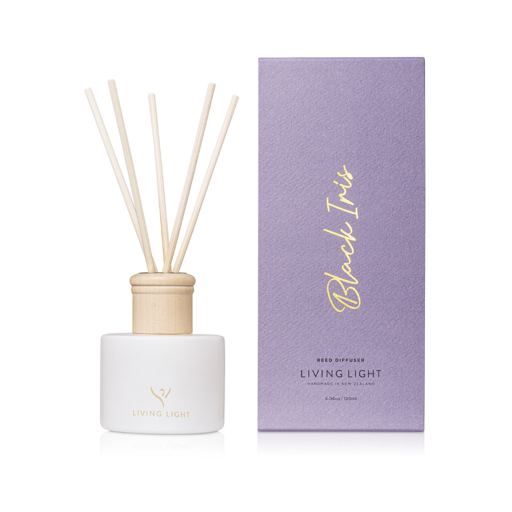 The Living Light Reed Fragrance Diffusers will create a long lasting scent in any space.  Each set includes a white glass bottle filled with 120ml of premium diffuser mix and five reed sticks.  Lasts up to 6 months once opened.  120ml  Made in New Zealand