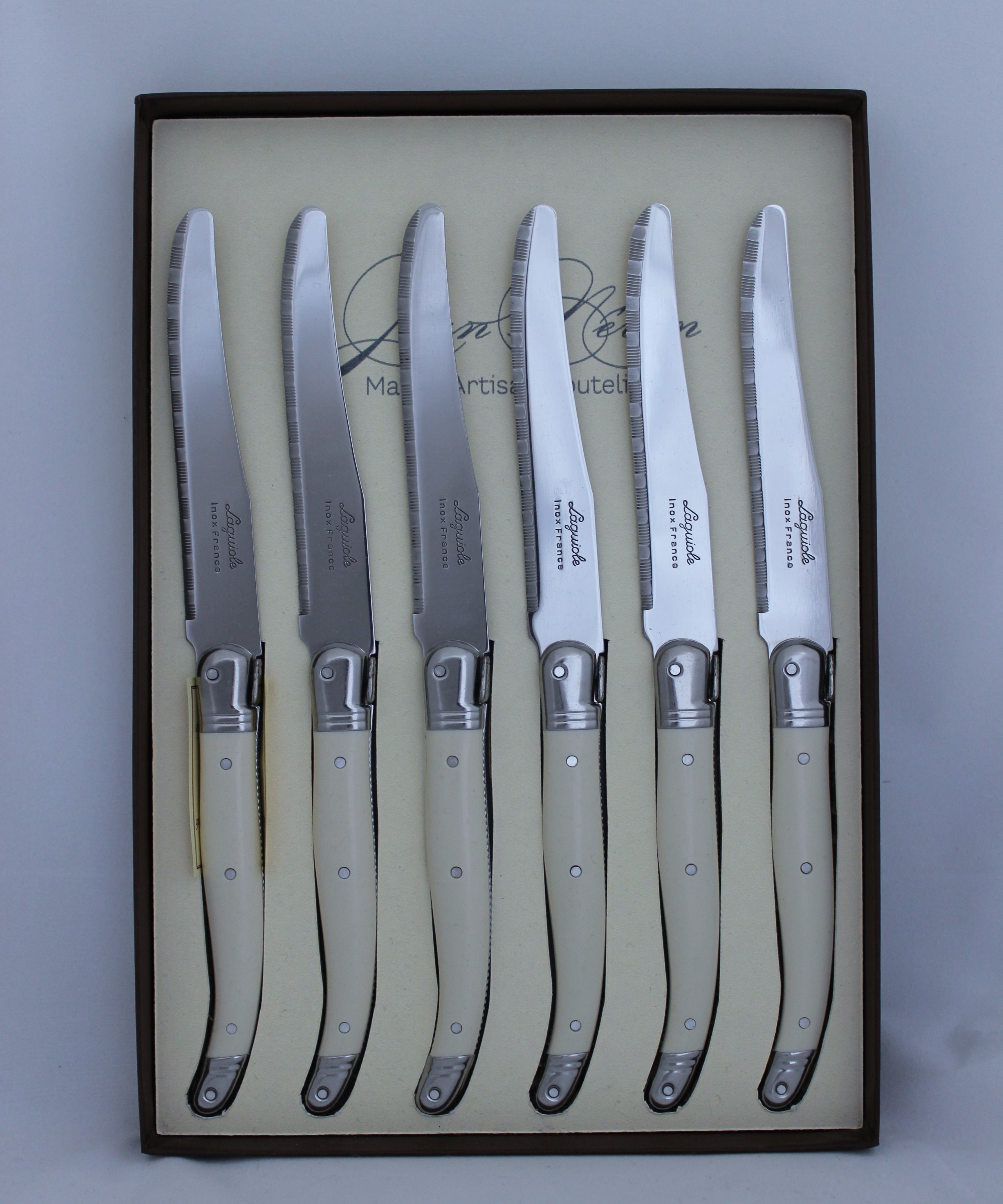 Round Steak knives laguiole set 6