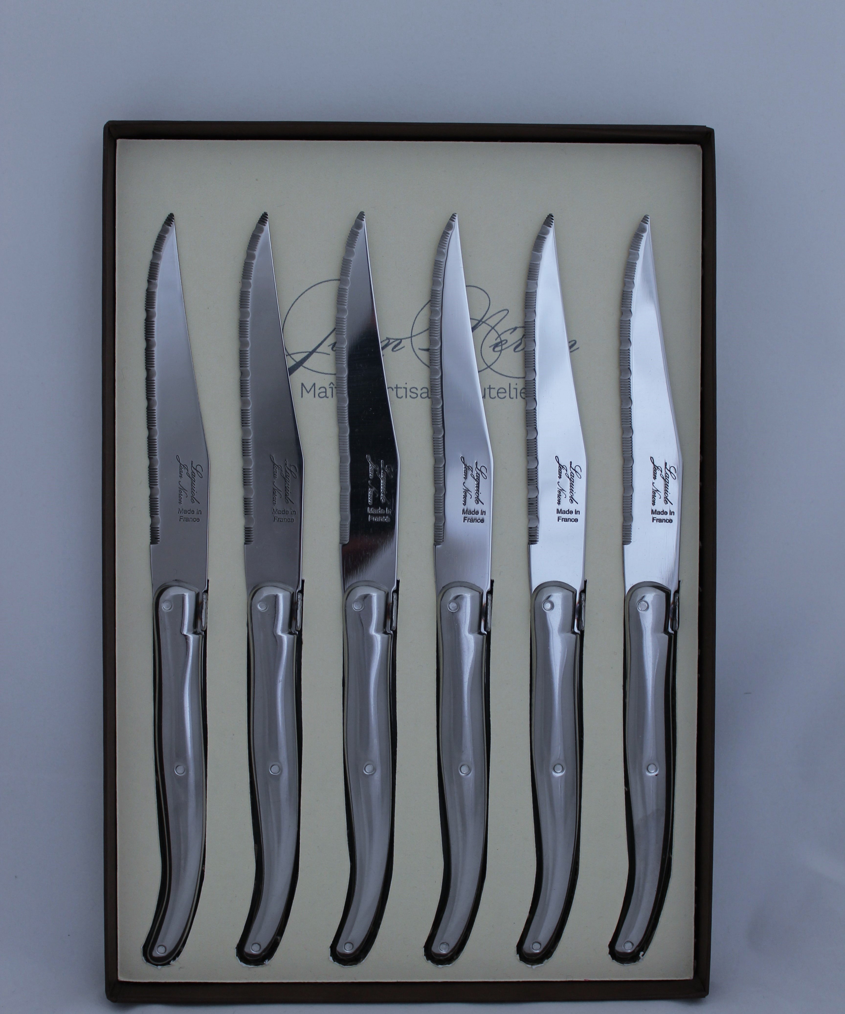 stainless steel steak knives laguiole set of 6