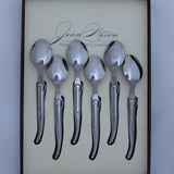 stainless steel coffe spoons laguiole set of 6