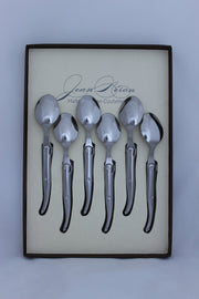 stainless steel coffe spoons laguiole set of 6