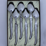 stainless steel desert spoons set of 6 laguiole