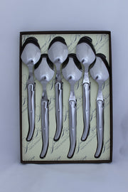stainless steel desert spoons set of 6 laguiole