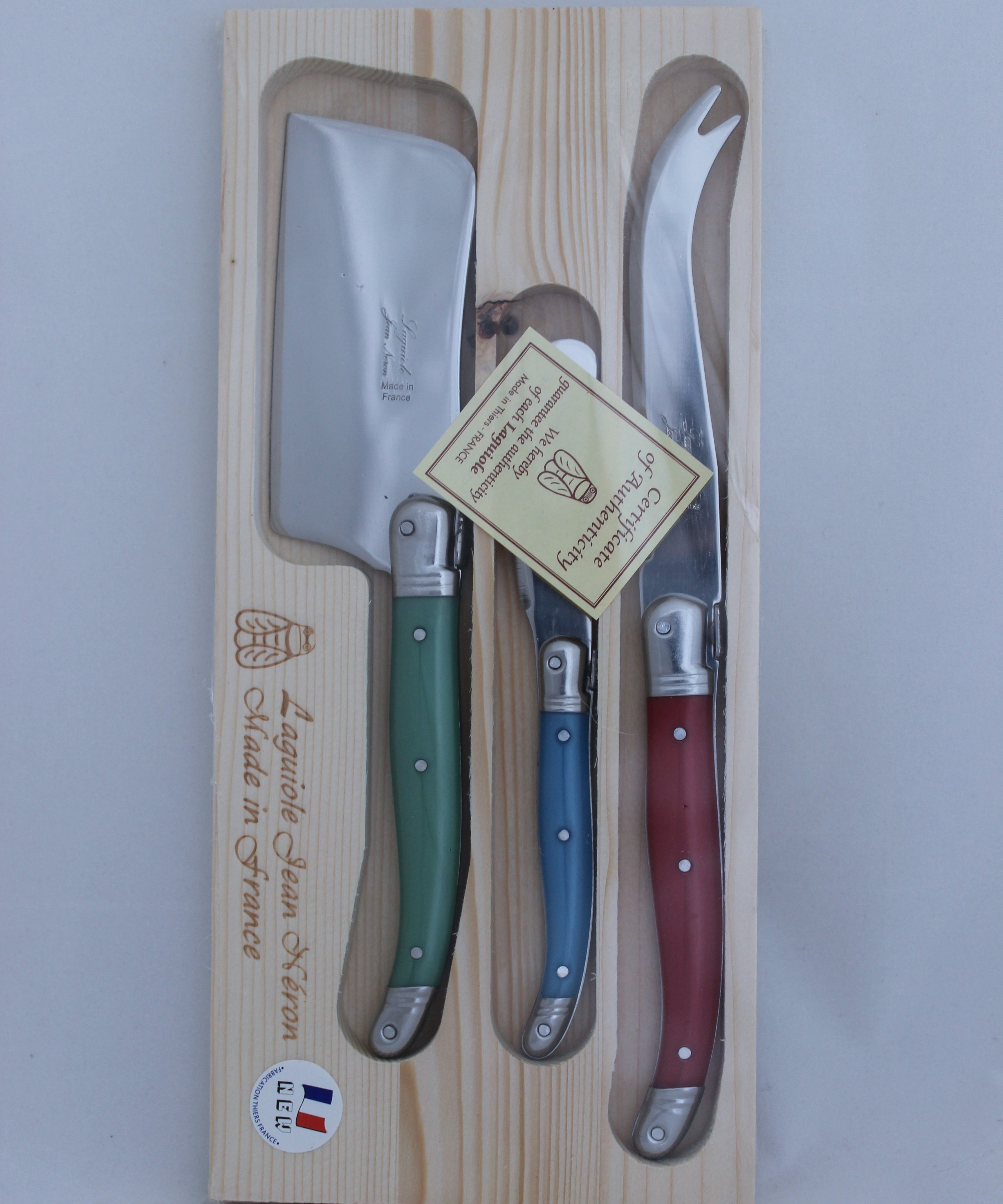 laguiole 3 piece cheese set gift boxed