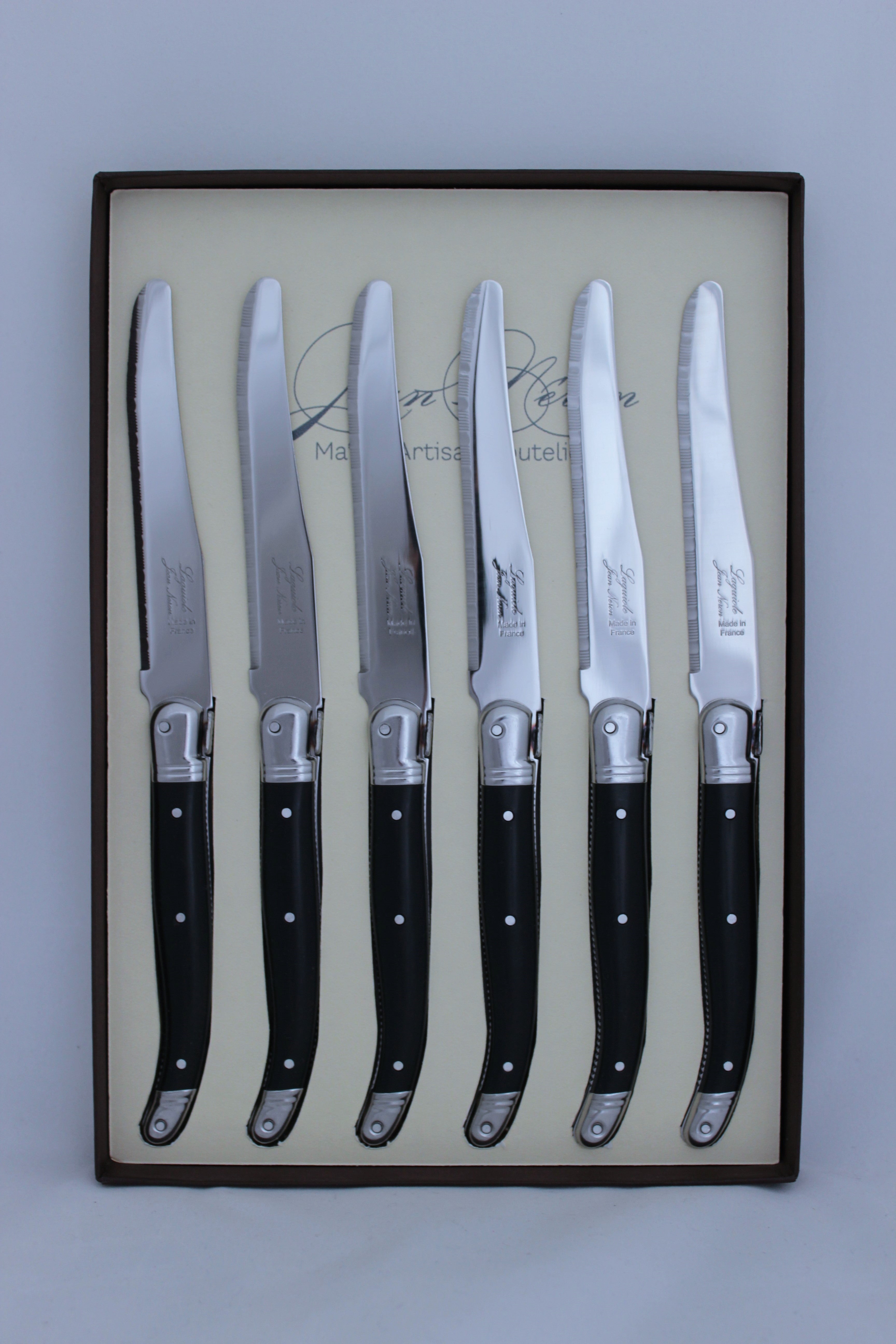 Round Steak knives laguiole set 6