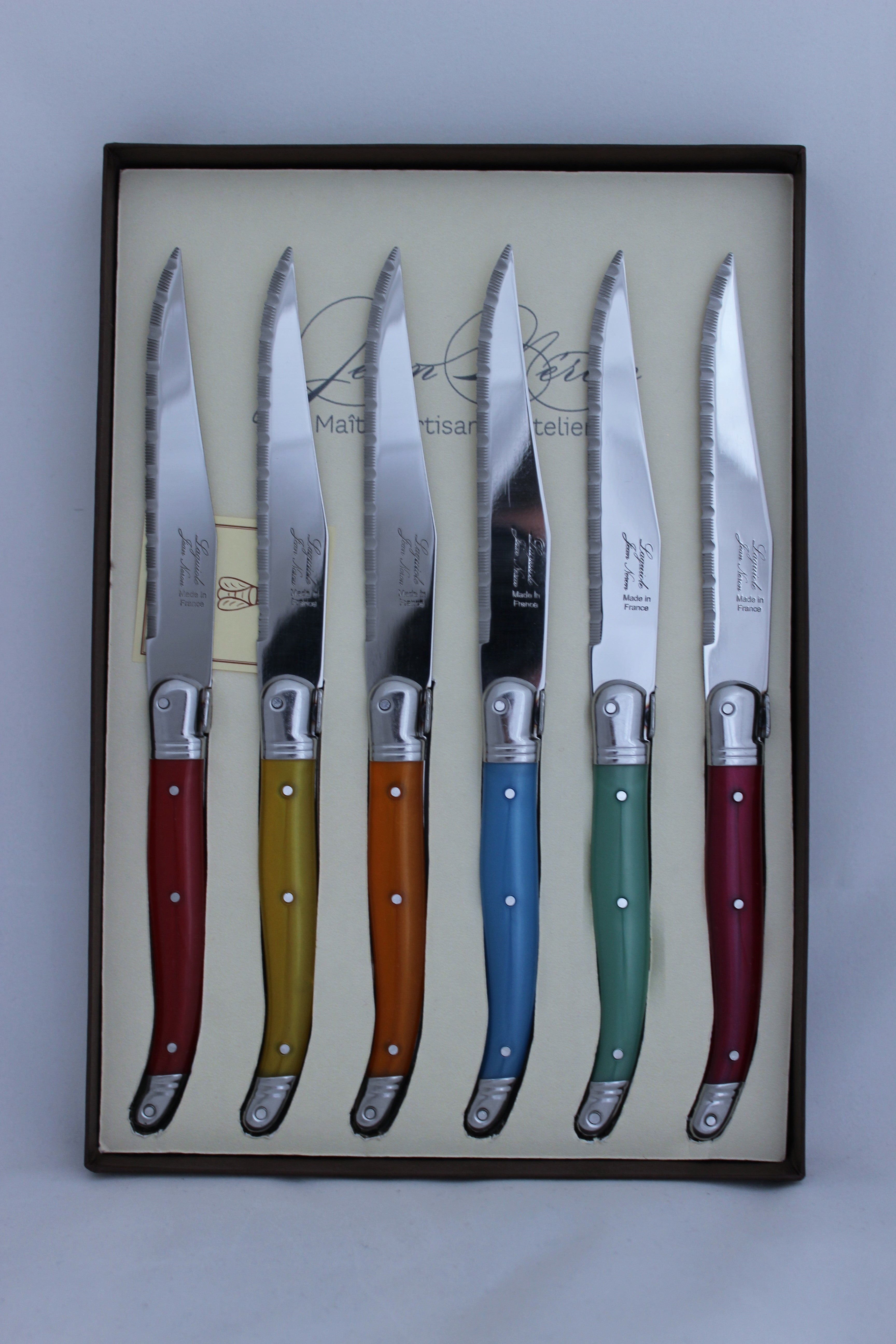 steak knives laguiole set of 6 gift boxed