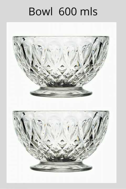 La Rochere Lyonnais Bowl with renaissance motif glass design and 600ml capacity at Cerise NZ