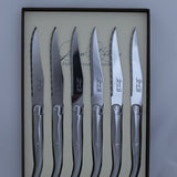 Gift Boxed et of 6 stainless steel laguiole by Jean Neron Steak knives featuring the iconic french bee at Cerise NZ