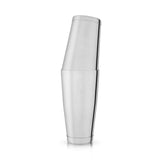 The Viski Shaker tins are precisely weighted so you can be assured of perfect balance. The stainless steel tins are tight fitting and contoured for quick closure and smooth separation. Set includes 2 tins with a capacity of 24 oz and 18 oz  Dishwasher Safe