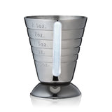 This Step jigger has 5 measurements in 15ml increments up to 70ml and external measurement marking on both sides. Stainless Steel design with gunmetal black plating.