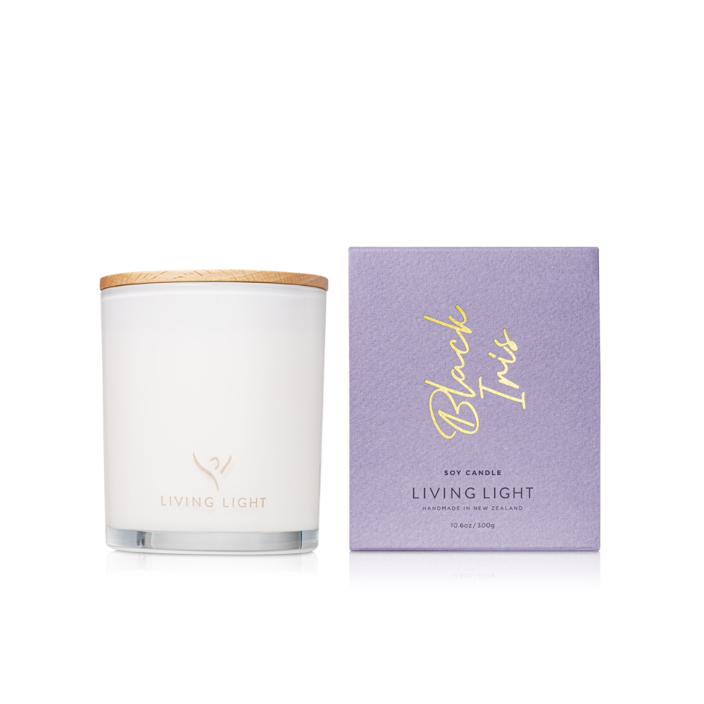 Hand poured into a glass jar with wooden lid, this clean burning soy wax Candle is beautifully fragranced with a cotton wick.  Available in 8 fragrances.  Up to 60 hours burn time  300g  Made in New Zealand