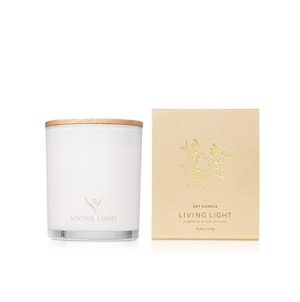 Hand poured into a glass jar with wooden lid, this clean burning soy wax Candle is beautifully fragranced with a cotton wick.  Available in 8 fragrances.  Up to 60 hours burn time  300g  Made in New Zealand