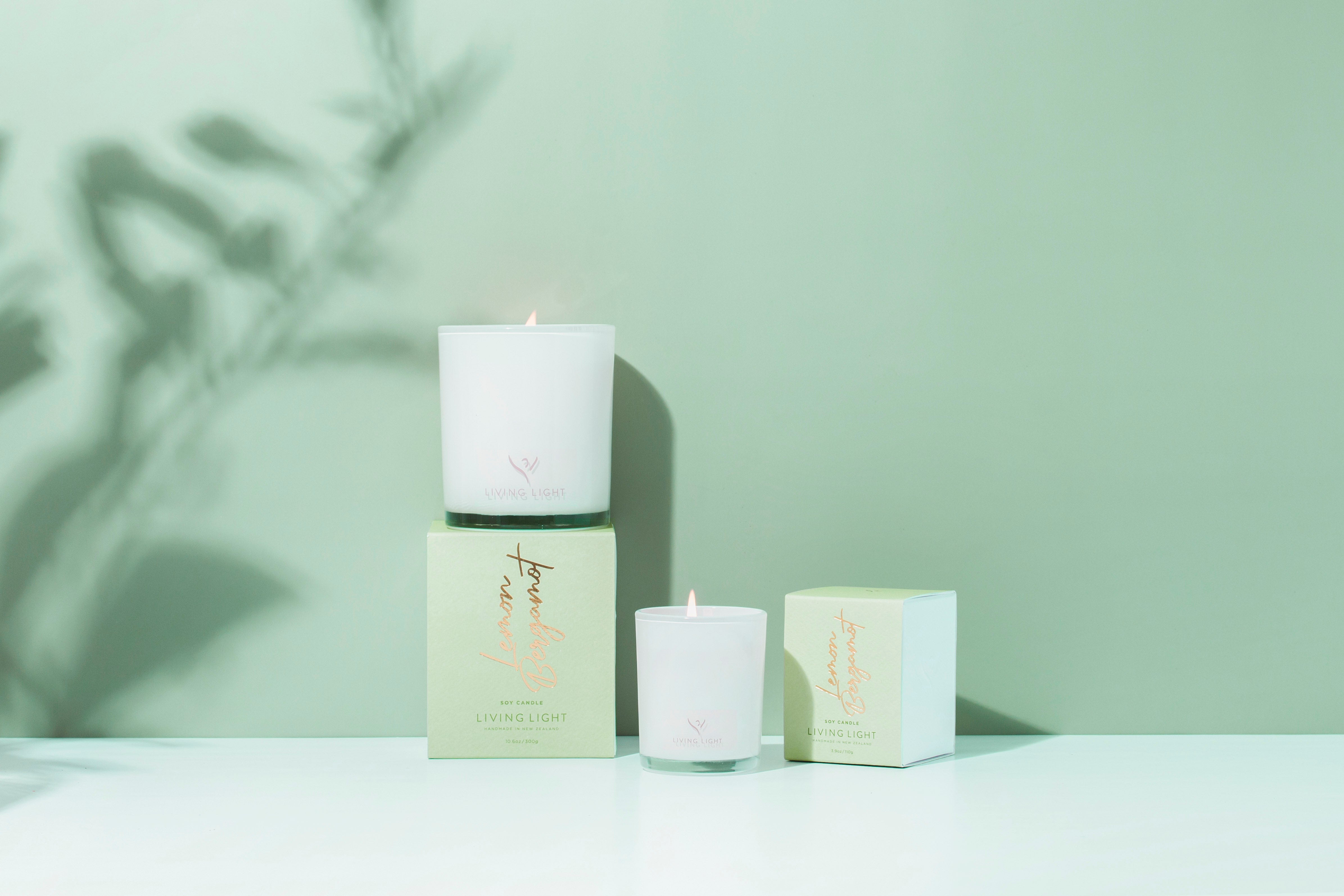 Mini 100% soy wax candle hand poured into a glass jar with cotton wick by Living Light.  Selet from 8 beautiful fragrances 110g. Available in 8 beautiful fragrances.  Up to 30 hours burn time  Made in New Zealand