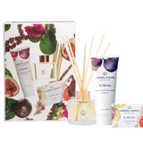 Freshen up your hands and home with this gorgeous gift set from Linden leaves.  Available in three fragrances of Aqua Lily, Pink Petal and Amber Fig.  Beautifully Packaged and ready to gift. Set includes  Cleansing Bar 100g Fragrance Diffuser 100ml Hand Cream 100ml  Made in New Zealand