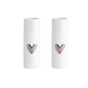 Silver Heart Porcelain vases